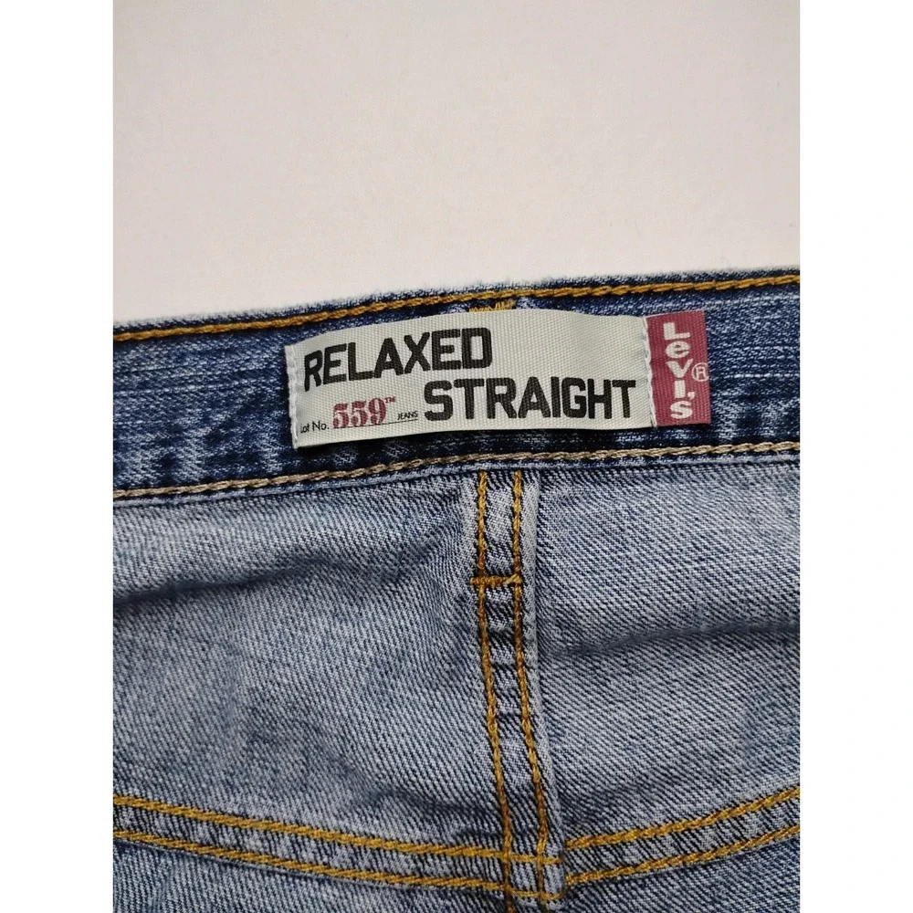 Levis 559 Relaxed Straight Baggy 48x30 Mens Blue Denim Pants Skate Y2K